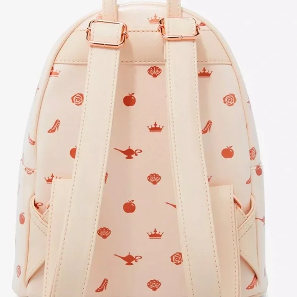 NWT Rose Gold Princess AOP Mini Backpack